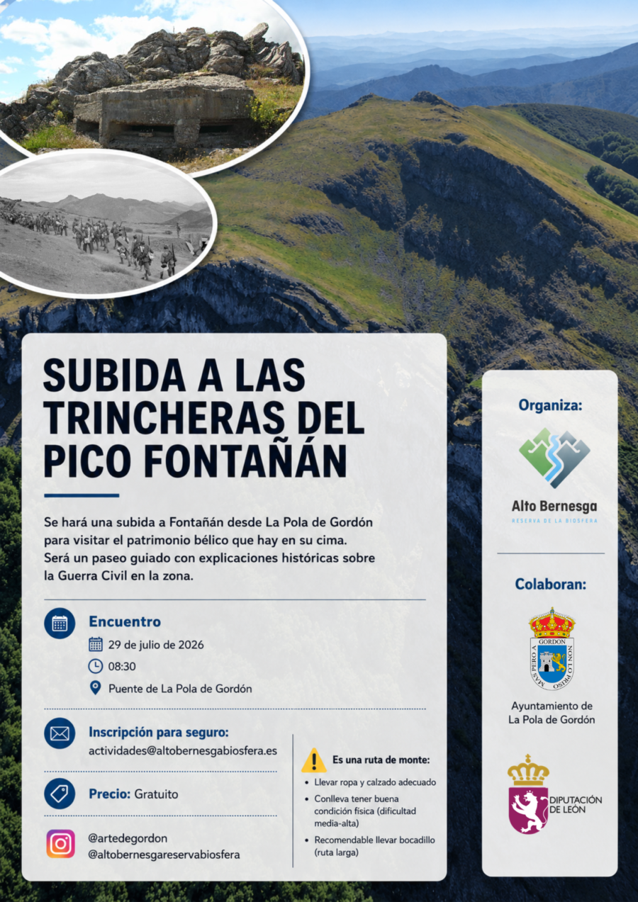 Subida a las trincheras del Pico Fontañán